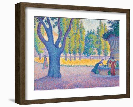 Saint-Tropez, Fontaine Des Lices, 1895-Paul Signac-Framed Giclee Print