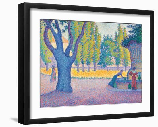 Saint-Tropez, Fontaine Des Lices, 1895-Paul Signac-Framed Giclee Print