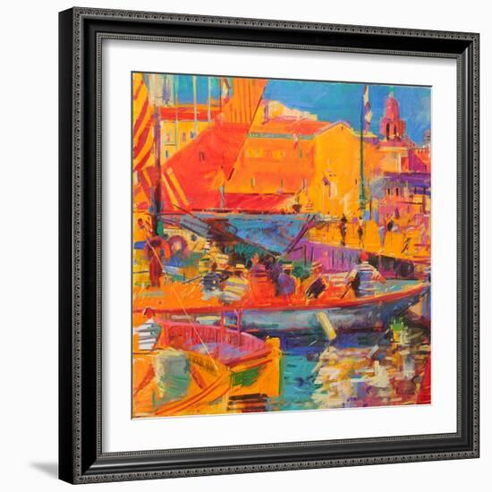 Saint-Tropez in May, 2020 (Oil on Canvas)-Peter Graham-Framed Giclee Print