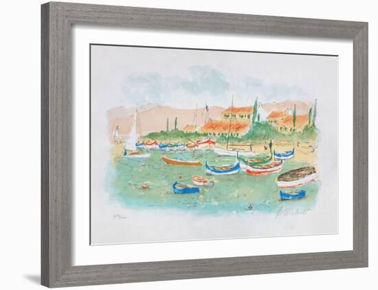Saint Tropez, plage des Canebiers-Urbain Huchet-Framed Limited Edition