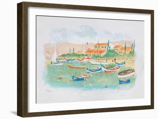 Saint Tropez, plage des Canebiers-Urbain Huchet-Framed Limited Edition