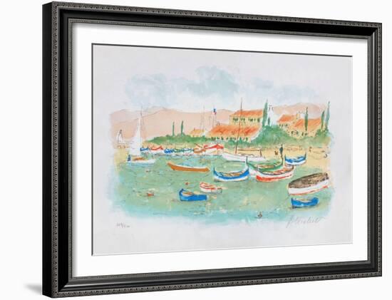 Saint Tropez, plage des Canebiers-Urbain Huchet-Framed Limited Edition