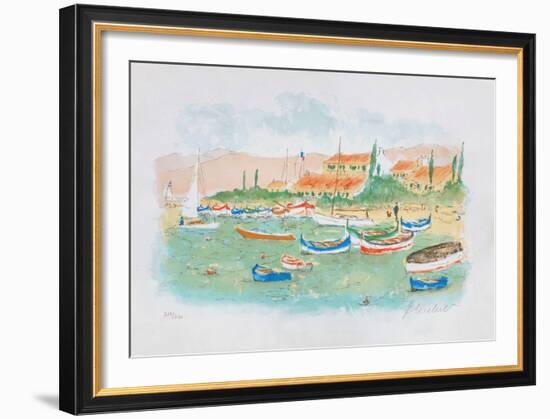 Saint Tropez, plage des Canebiers-Urbain Huchet-Framed Limited Edition