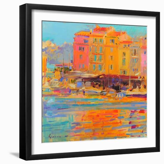 Saint-Tropez Reflections-Peter Graham-Framed Giclee Print