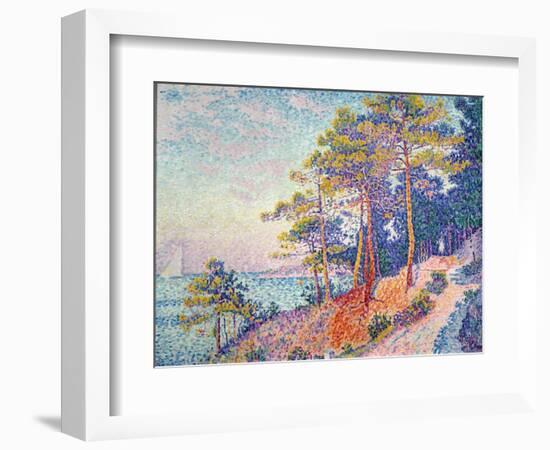 Saint Tropez Says the Customs Trail Painting by Paul Signac (1863-1935) 1905 Sun. 0,72X0,92 M Greno-Paul Signac-Framed Giclee Print