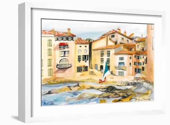 Saint-Tropez, the Bay-Joan Thewsey-Framed Giclee Print