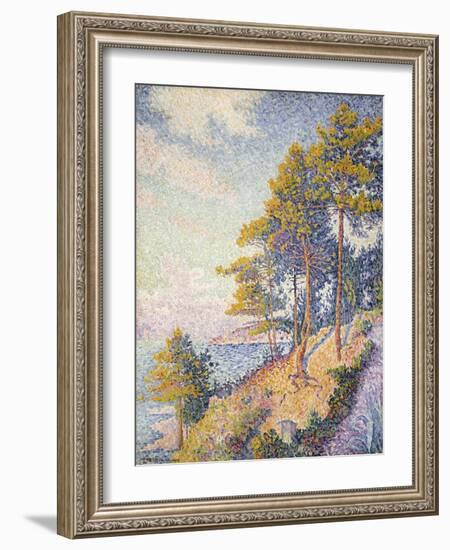 Saint Tropez, the Coastal Path, 1902-Paul Signac-Framed Giclee Print