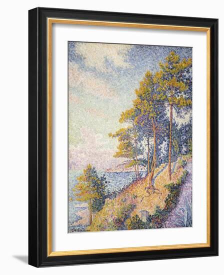 Saint Tropez, the Coastal Path, 1902-Paul Signac-Framed Giclee Print