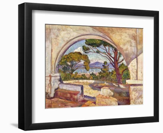 Saint Tropez, Vue de la Chapelle St. Anne-Theo Rysselberghe-Framed Premium Giclee Print