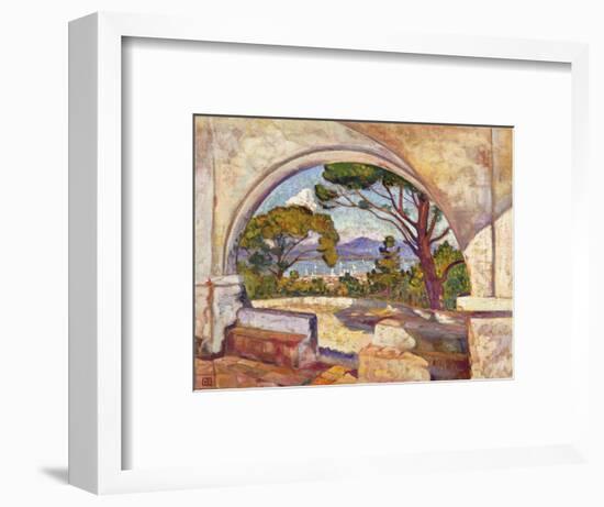 Saint Tropez, Vue de la Chapelle St. Anne-Theo Rysselberghe-Framed Premium Giclee Print