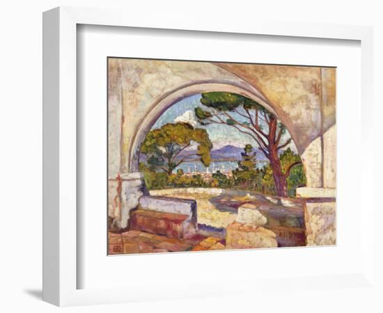 Saint Tropez, Vue de la Chapelle St. Anne-Theo Rysselberghe-Framed Giclee Print