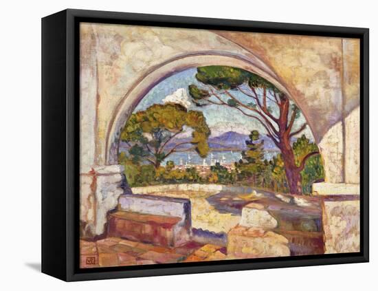 Saint Tropez, Vue de la Chapelle St. Anne-Theo Rysselberghe-Framed Premier Image Canvas