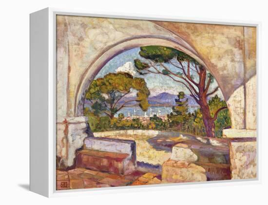 Saint Tropez, Vue de la Chapelle St. Anne-Theo Rysselberghe-Framed Premier Image Canvas