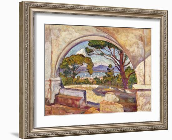 Saint Tropez, Vue de la Chapelle St. Anne-Theo Rysselberghe-Framed Giclee Print