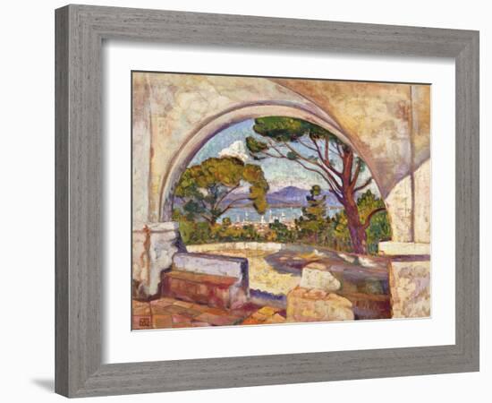 Saint Tropez, Vue de la Chapelle St. Anne-Theo Rysselberghe-Framed Giclee Print