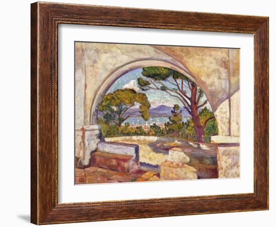 Saint Tropez, Vue de la Chapelle St. Anne-Theo Rysselberghe-Framed Giclee Print