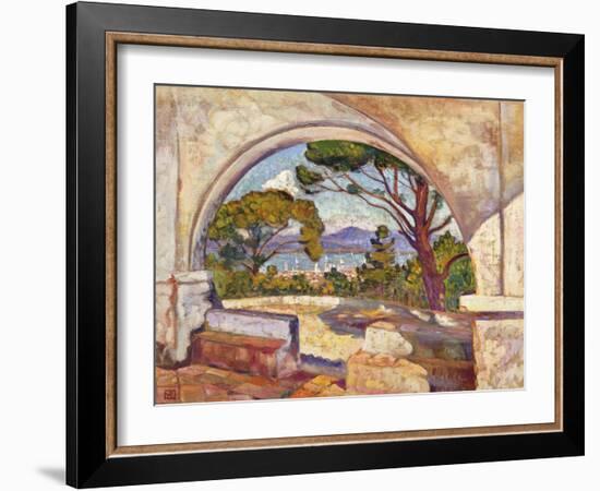 Saint Tropez, Vue de la Chapelle St. Anne-Theo Rysselberghe-Framed Giclee Print