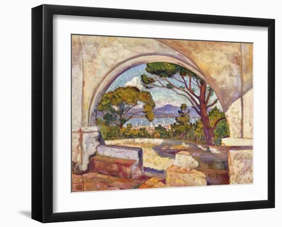 Saint Tropez, Vue de la Chapelle St. Anne-Theo Rysselberghe-Framed Giclee Print