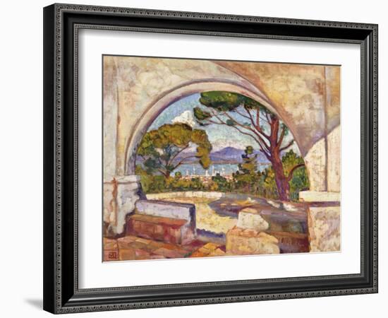 Saint Tropez, Vue de la Chapelle St. Anne-Theo Rysselberghe-Framed Giclee Print