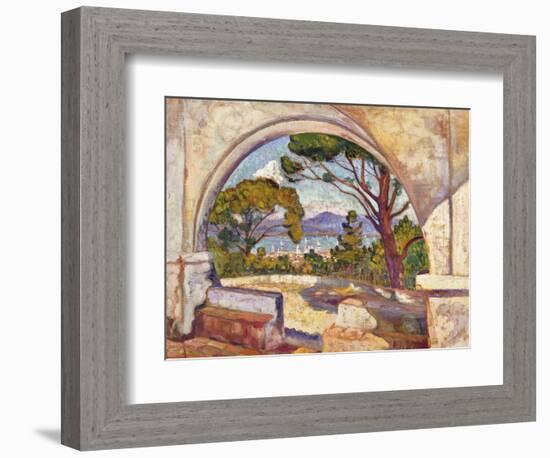 Saint Tropez, Vue de La Chapelle St, c.1920-Théo van Rysselberghe-Framed Giclee Print