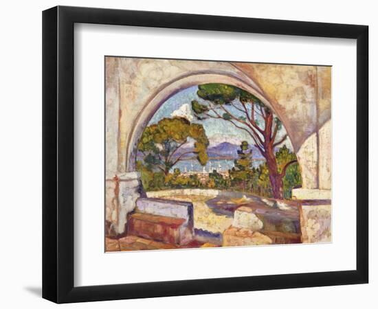 Saint Tropez, Vue de La Chapelle St, c.1920-Théo van Rysselberghe-Framed Giclee Print