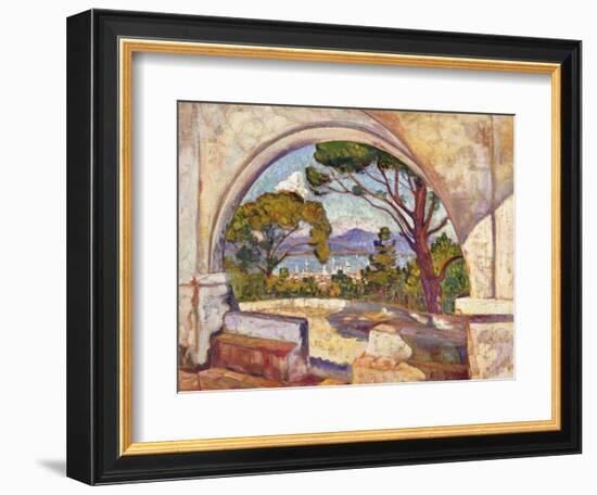 Saint Tropez, Vue de La Chapelle St, c.1920-Théo van Rysselberghe-Framed Giclee Print