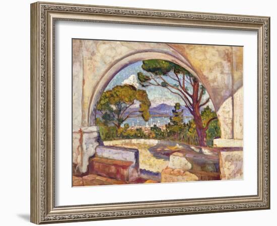 Saint Tropez, Vue de La Chapelle St, c.1920-Théo van Rysselberghe-Framed Giclee Print