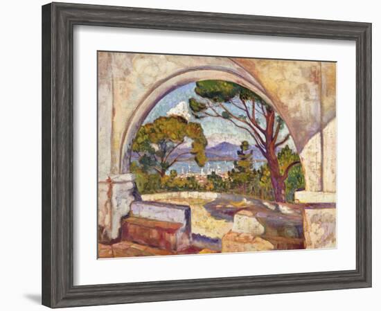 Saint Tropez, Vue de La Chapelle St, c.1920-Théo van Rysselberghe-Framed Giclee Print