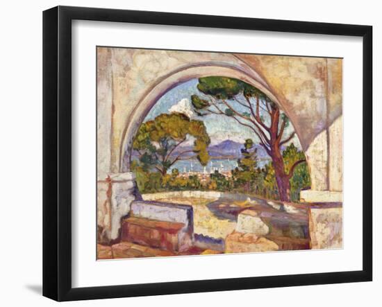 Saint Tropez, Vue de La Chapelle St, c.1920-Théo van Rysselberghe-Framed Giclee Print