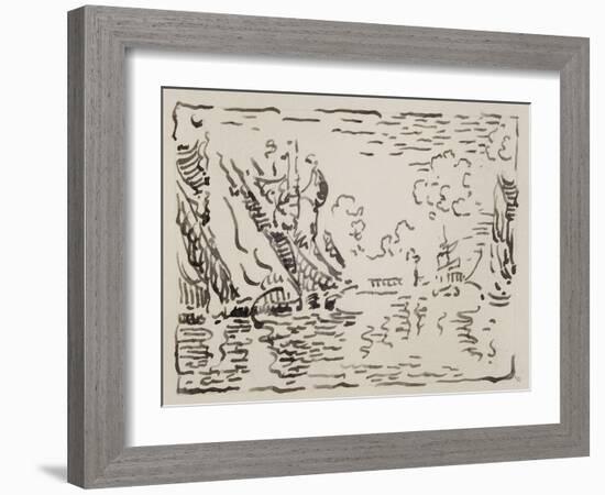 Saint-Tropez-Paul Signac-Framed Giclee Print