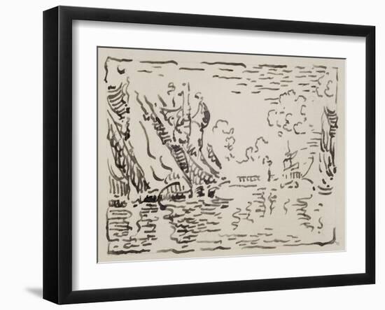 Saint-Tropez-Paul Signac-Framed Giclee Print