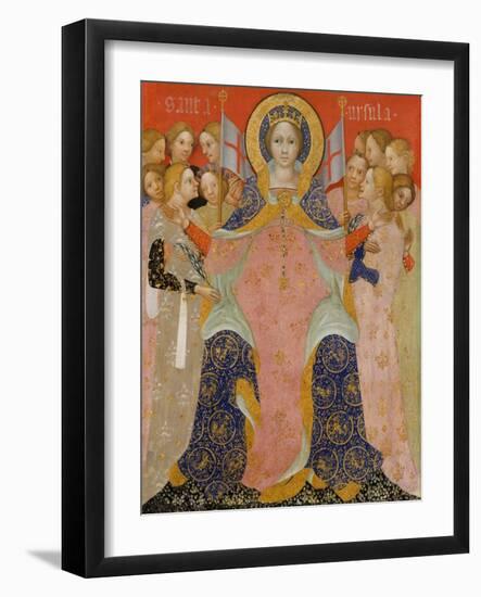 SAINT URSULLA AND HER Maidens, by Niccolo Di Pietro, 1410, Italian Renaissance Painting. Saint Ursu-Everett - Art-Framed Art Print