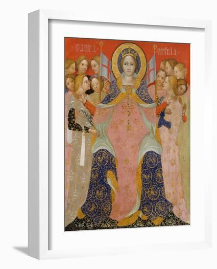 SAINT URSULLA AND HER Maidens, by Niccolo Di Pietro, 1410, Italian Renaissance Painting. Saint Ursu-Everett - Art-Framed Art Print