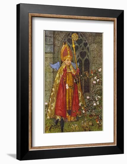 Saint Valentine Depicted Here as Boy Bishop-Eleanor Fortescue Brickdale-Framed Photographic Print