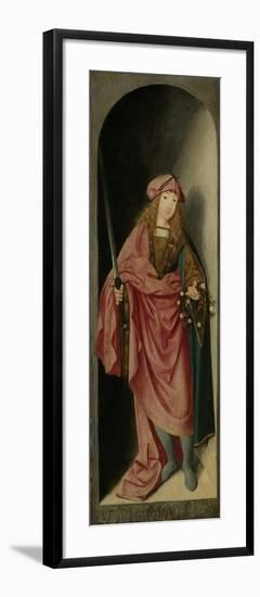 Saint Valerian, Left Wing of a Triptych Attributed to Master of the Brunswick Diptych, c.1490-1500-Saint Valerian-Framed Premium Giclee Print