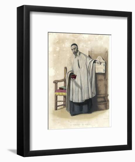 Saint Vincent de Paul French Priest-Geille-Framed Art Print