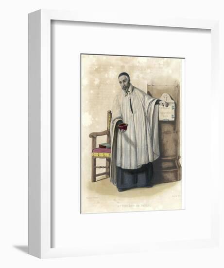 Saint Vincent de Paul French Priest-Geille-Framed Art Print