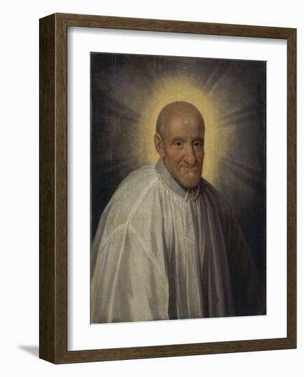 Saint Vincent de Paul, prêtre, aumonier des Galères en 1619, fondateur de l'établissement des-Simon François-Framed Giclee Print