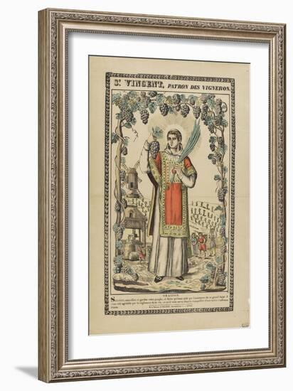 Saint Vincent, patron des vignerons-null-Framed Giclee Print