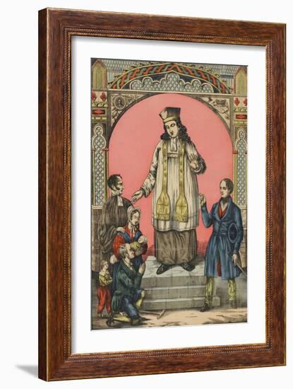 Saint Yves de Tréguier, patron des avocats-null-Framed Giclee Print