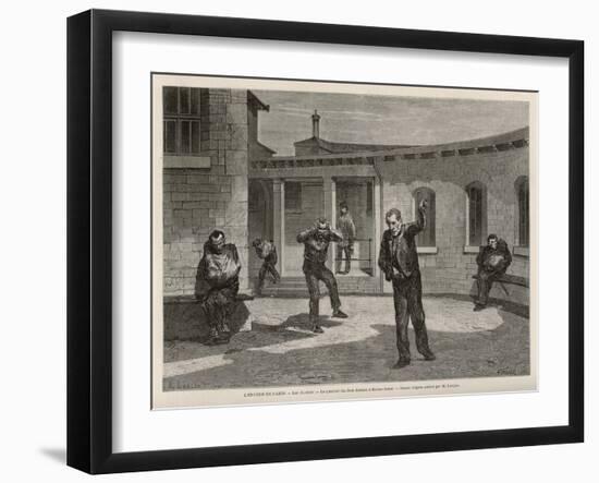 Sainte-Anne Asylum on the Outskirts of Paris, The Quarter for Violent and Insane Patients-A. Lancon-Framed Art Print