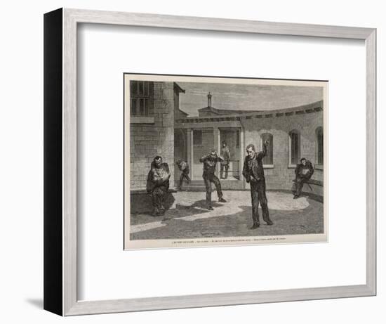 Sainte-Anne Asylum on the Outskirts of Paris, The Quarter for Violent and Insane Patients-A. Lancon-Framed Art Print