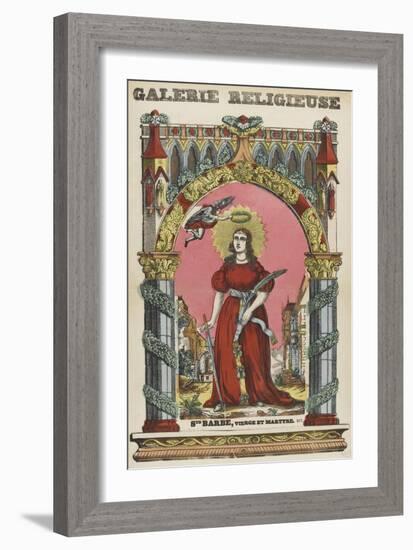 Sainte Barbe, vierge et martyre-null-Framed Giclee Print