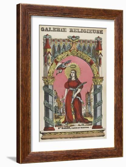 Sainte Barbe, vierge et martyre-null-Framed Giclee Print