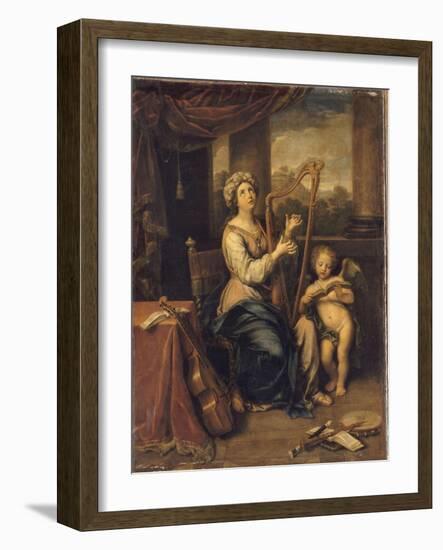 Sainte Cécile chantant les louanges du Seigneur-Pierre Mignard-Framed Giclee Print