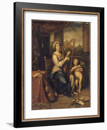 Sainte Cécile chantant les louanges du Seigneur-Pierre Mignard-Framed Giclee Print