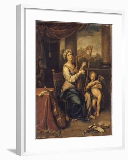 Sainte Cécile chantant les louanges du Seigneur-Pierre Mignard-Framed Giclee Print