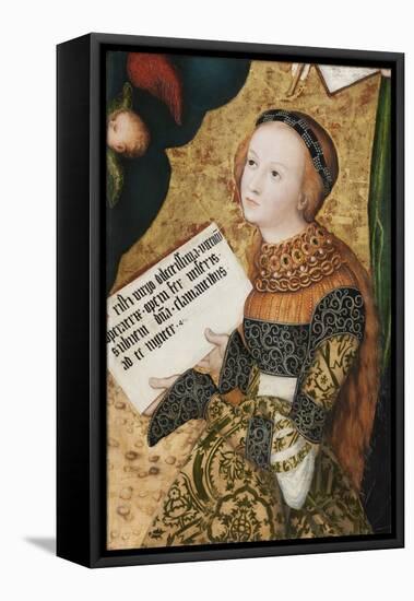 Sainte Christine - Saint Christina - Lucas Cranach, the Elder (1472-1553). Oil on Wood, C. 1520. Na-Lucas the Elder Cranach-Framed Premier Image Canvas