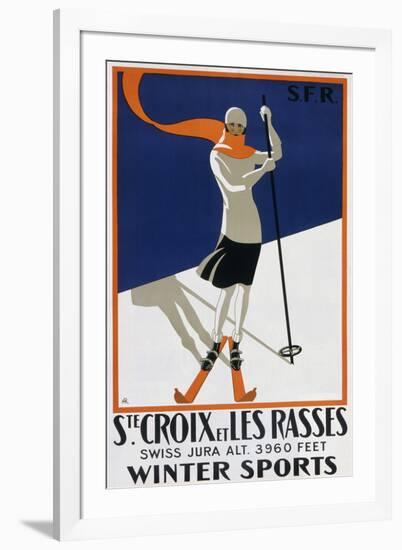 Sainte-Croix et les Rasses-The Vintage Collection-Framed Giclee Print
