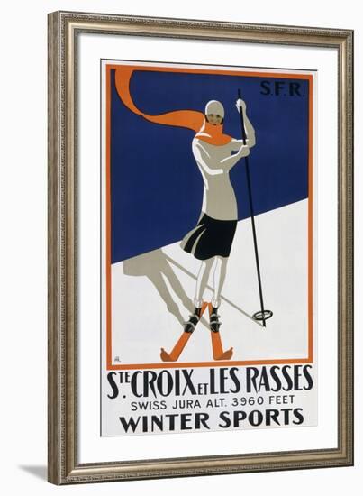 Sainte-Croix et les Rasses-The Vintage Collection-Framed Giclee Print